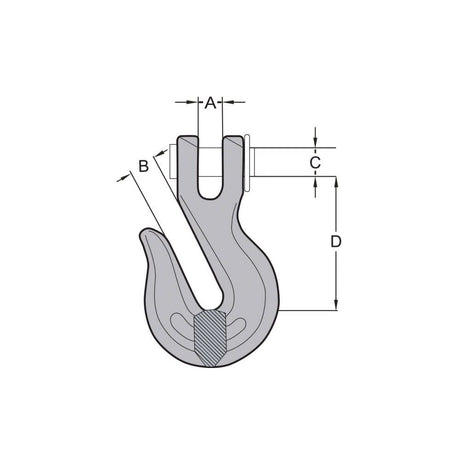 Chain G43 Forged Steel Clevis Grab Hook, 3/8in 8023430