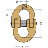 G70 Forged Alloy Steel Coupling Link, Transport, 6600lbs 8153255