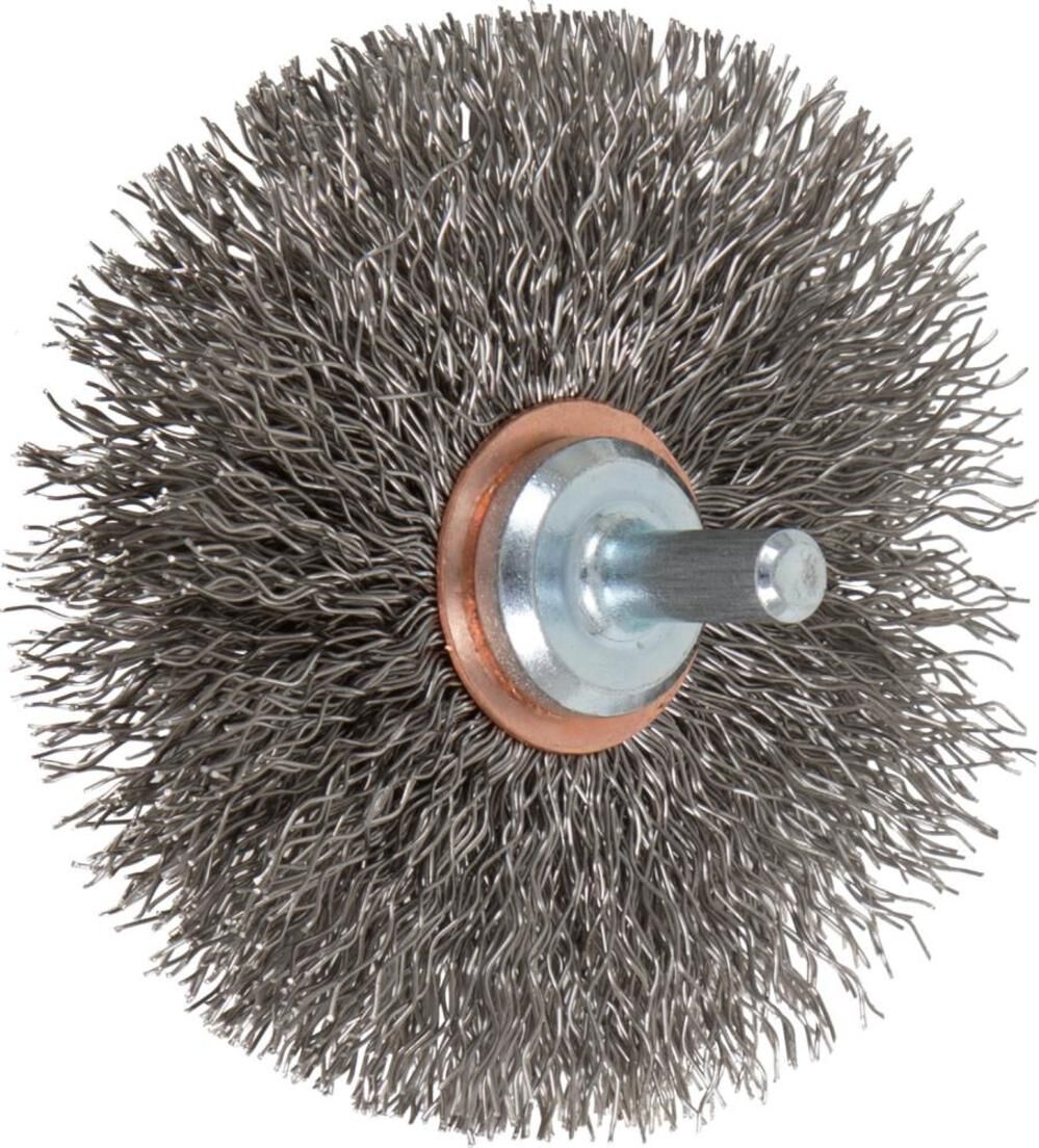 3in Crimped Wire Wheel Brush .014 SS Wire 1/4in Shank 82913