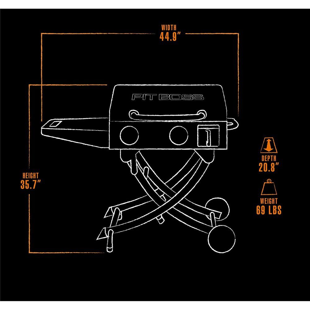 Griddle Propane Gas Tabletop 2 Burner with Legs PB2BSPS