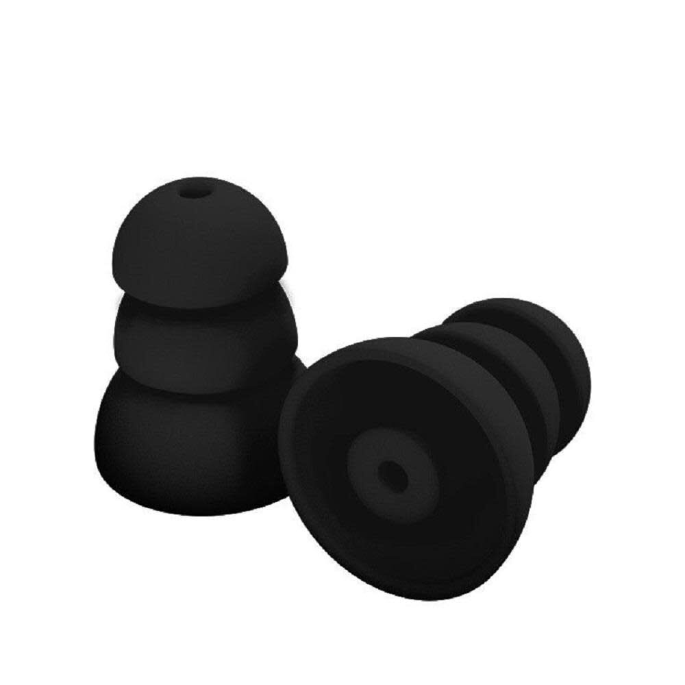 Black Silicone Replacement Earplugs PRP-SB10 PRP-SB10