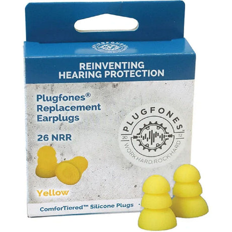 Reusable Yellow 26 dB Rated Replacement ComforTiered Silicone Ear Plugs 5-Pairs PRP-SY10