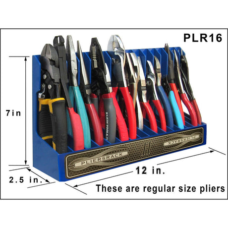 PlyPliersrack Blue ABS Plastic 16 Slot PLR16 GRAY