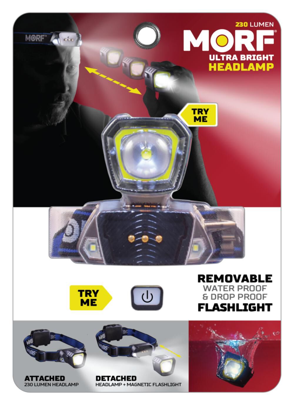 MORF R230 230-Lumen LED Rechargeable Headlamp (Battery Included) 98575