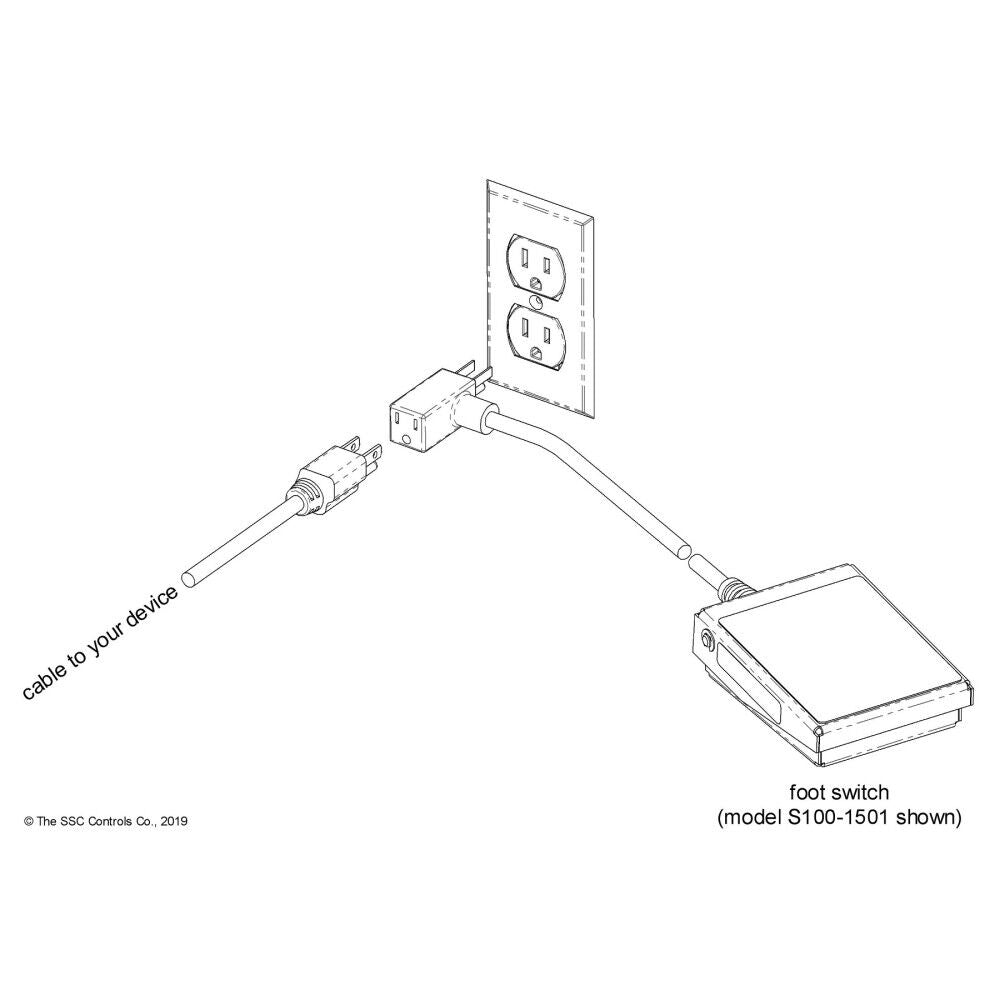 SSC Controls Momentary Foot Switch S Series Light Duty 15A S100-1501