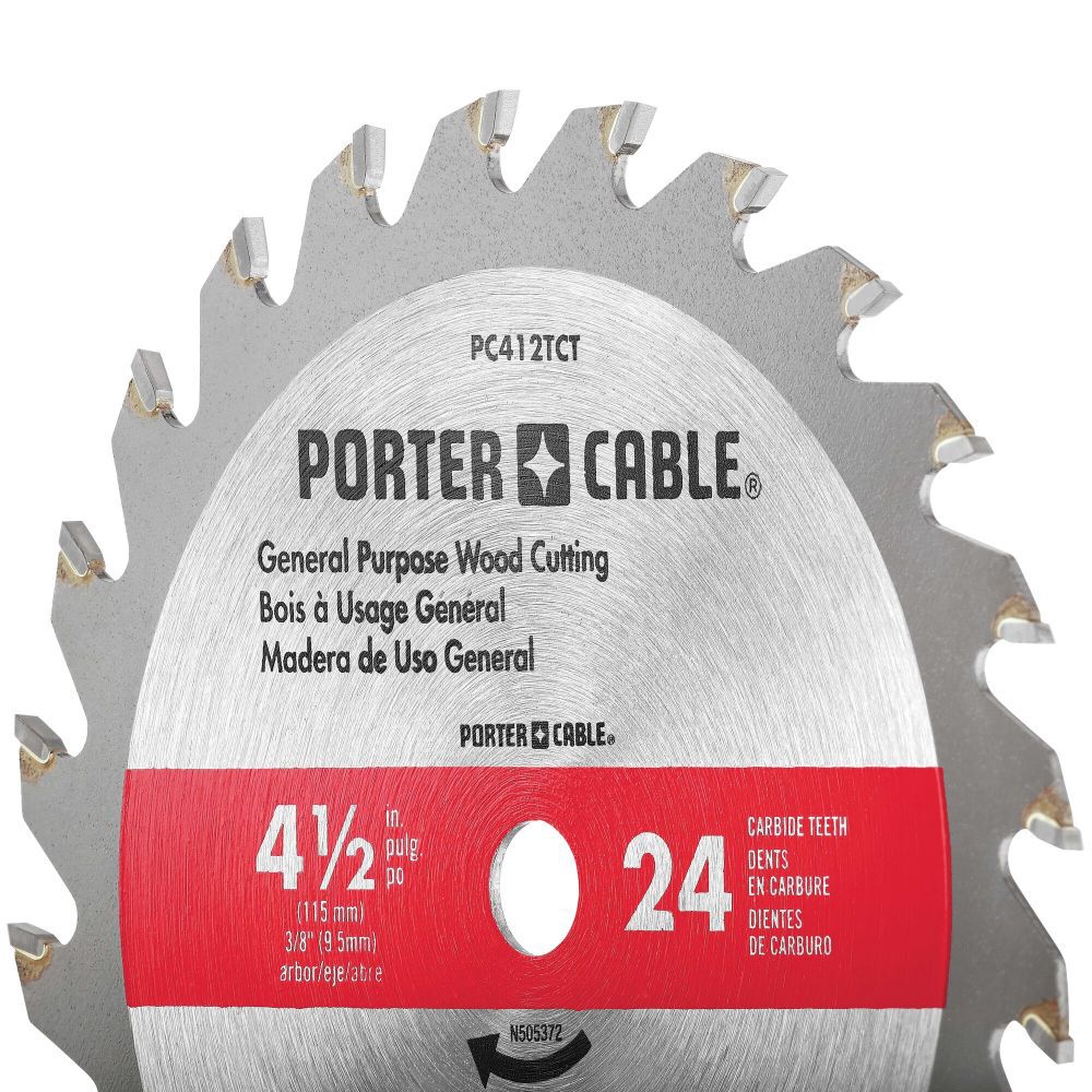 4-1/2 in Circular Saw Blade, 24-Tooth PC412TCT