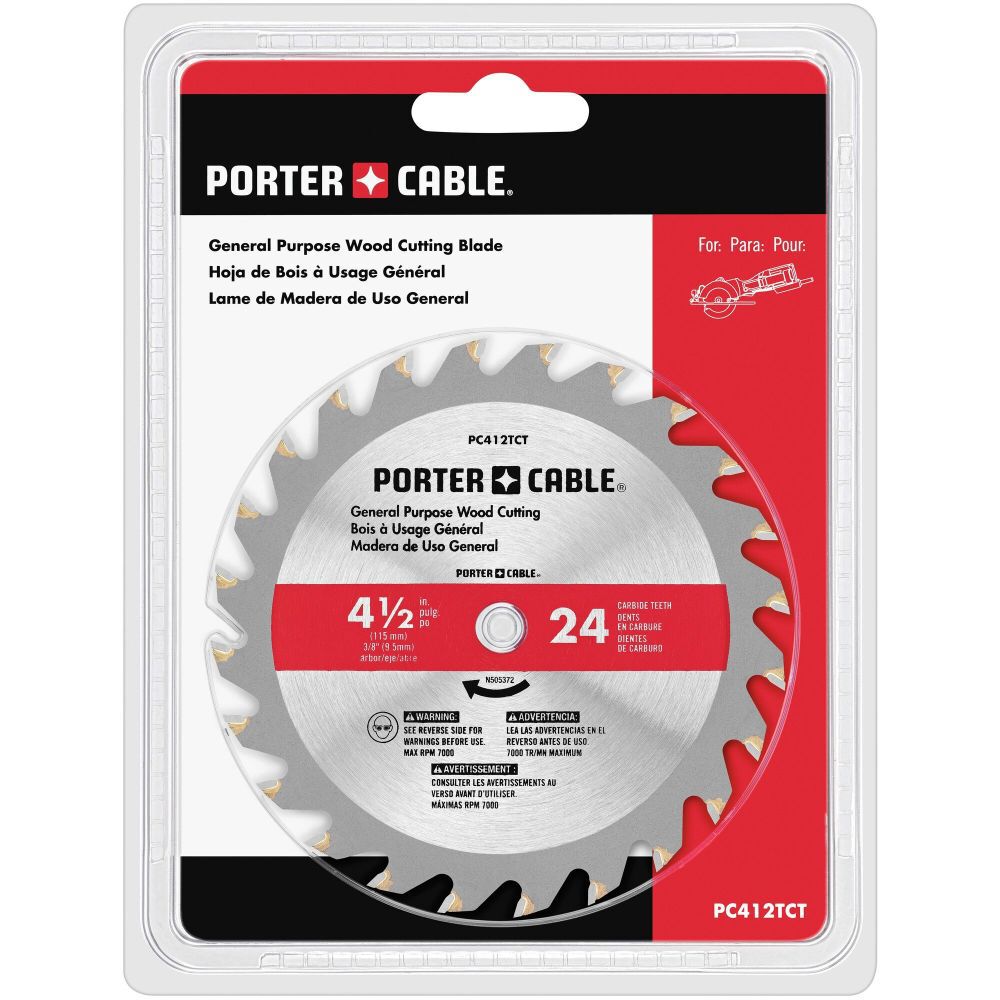 4-1/2 in Circular Saw Blade, 24-Tooth PC412TCT