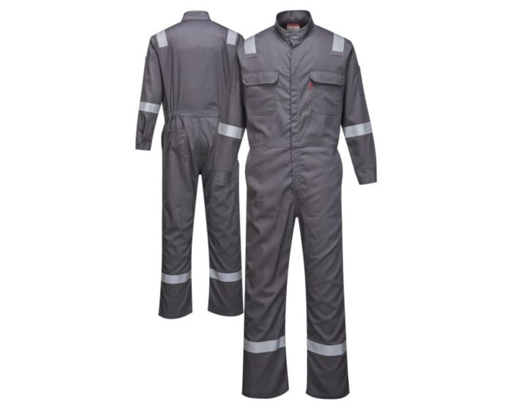 Bizflame 88/12 Iona Fire Resistant Coverall Grey - Medium FR94GRRM