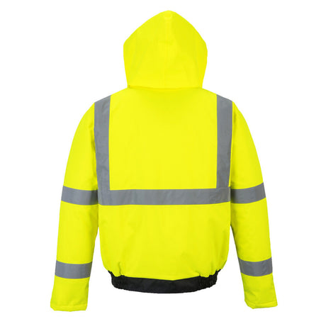 Class 3 Hi-Vis Two-Tone Bomber Jacket Yellow and Black - Large US363YBRL