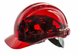 Peak View Ratchet Vented Hard Hat - Red PV60RER