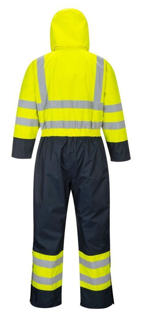 Yellow and Black Contrast Coverall Lined - 4XL S485YBR4XL