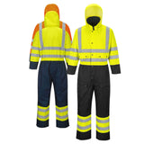 Yellow and Black Contrast Coverall Lined - Large S485YBRL