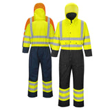 Yellow and Black Contrast Coverall Lined - Medium S485YBRM