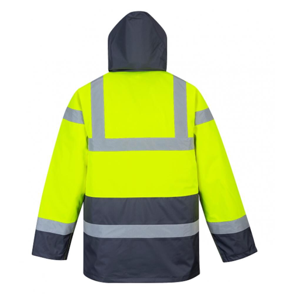 Yellow and Black Hi-Vis Contrast Traffic Jacket - 4XL US466YBR4XL