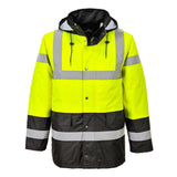 Yellow and Black Hi-Vis Contrast Traffic Jacket - 4XL US466YBR4XL