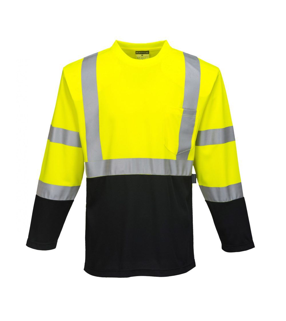 Yellow and Black Laguna Long-Sleeved T-Shirt - 5XL S398YBR5XL