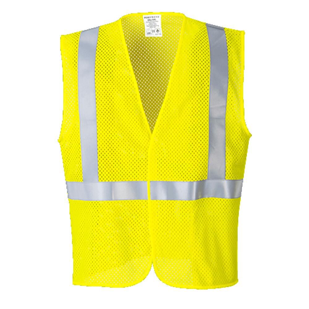 Yellow Arc Rated Flame Resistant Mesh Vest - 4XL UMV21YER4XL