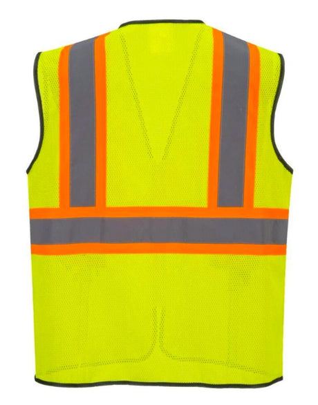 Yellow Frisco Contrast Hi-Vis Vest - 4XL US381YER4XL