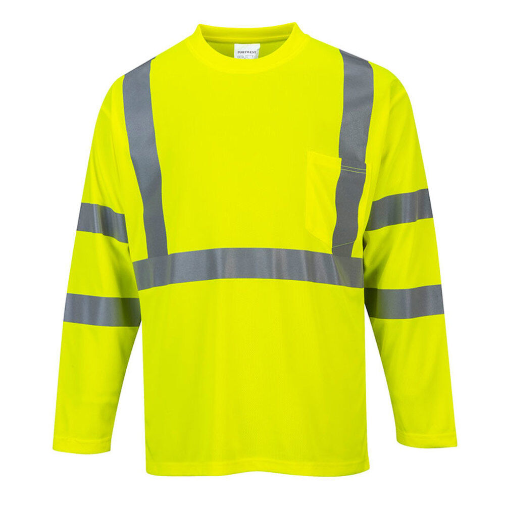 Yellow Hi-Vis Long Sleeved T-Shirt - 5XL S191YER5XL