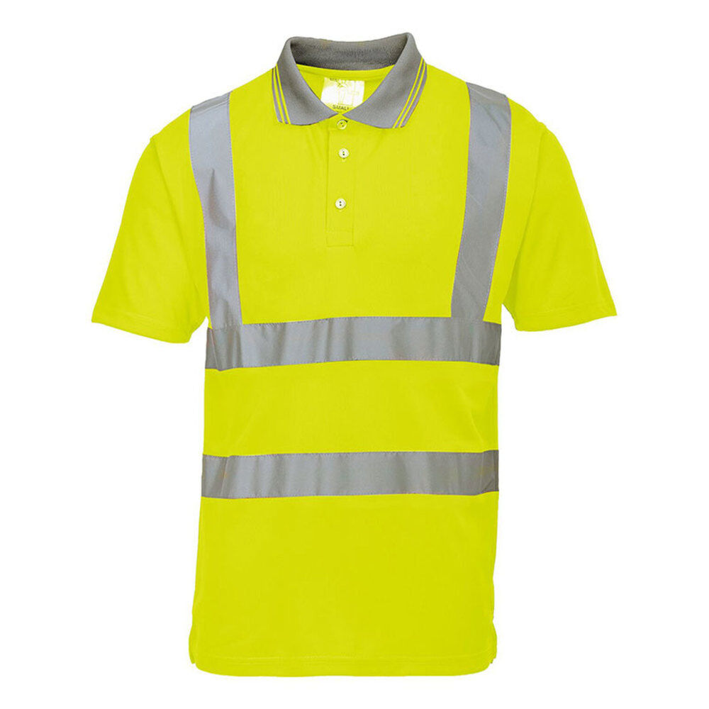 Yellow Hi-Vis Short Sleeve Polo Shirt - 6XL S477YER6XL