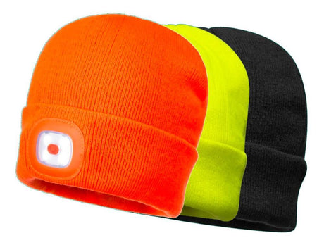 Yellow Rechargeable LED Beanie B029YER