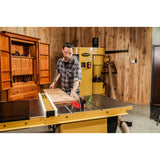 Professional 10-in 20-Amp 230-Volt Corded Portable Contractor Table Saw with Fixed Stand PM25350WK