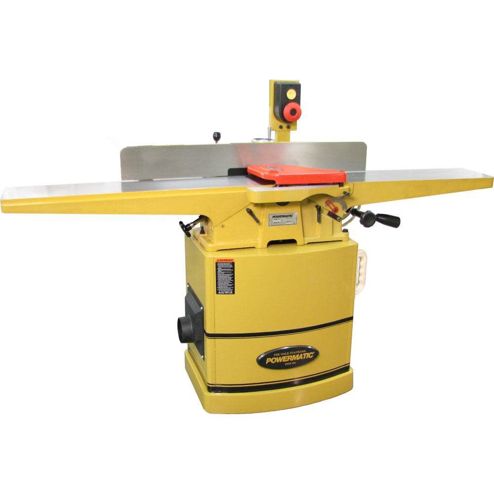 Heavy Duty Gold Bench Jointer with Stand, 8-in Blade, Cast Iron Table and Fence, Dust Collection, 230V, 490 lbs. 1610084K