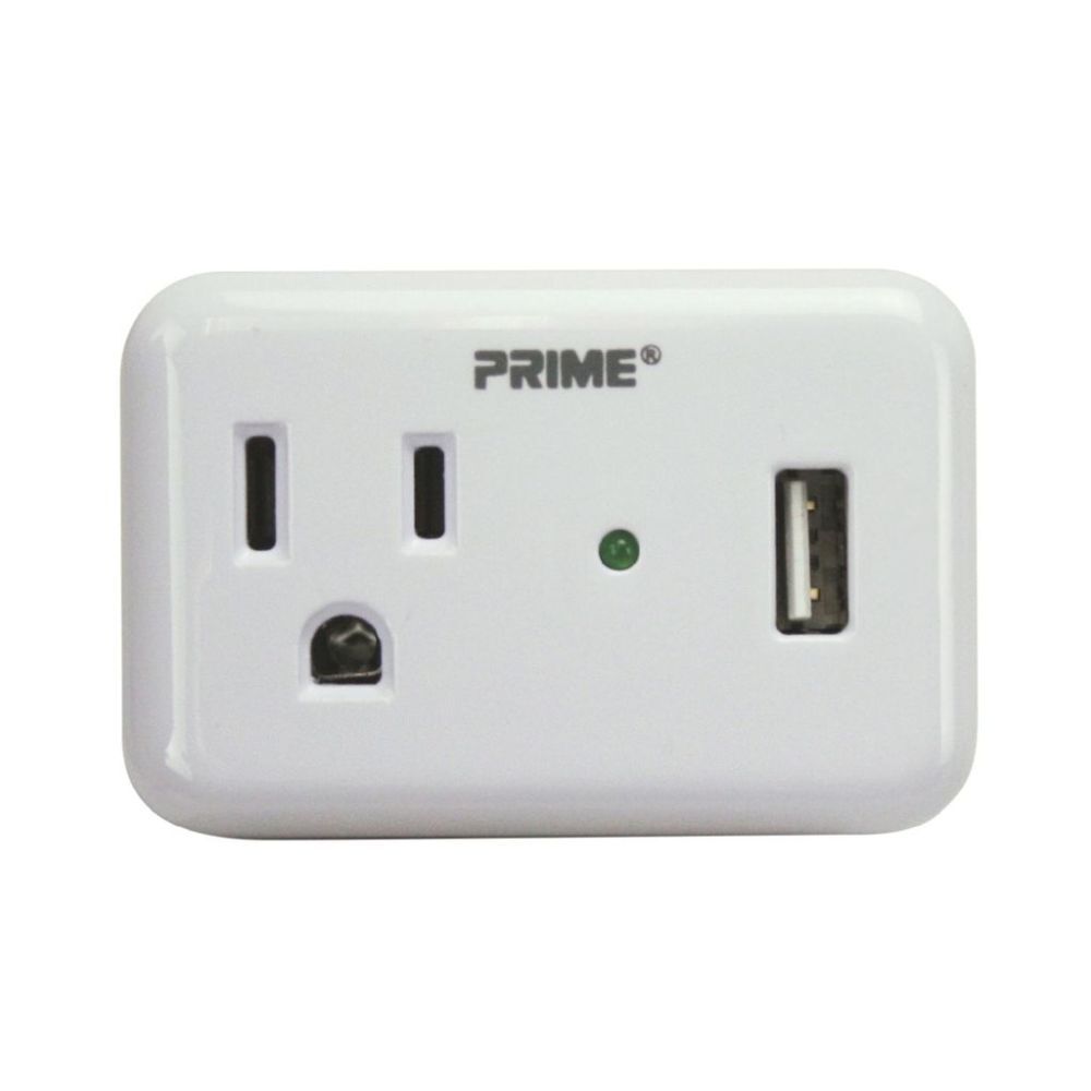 3 Prong 1 Outlet with 1 Port USB Charger PBUSB241S