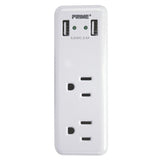 3 Prong 2 Outlet with 2 Port USB Charger PBUSB242