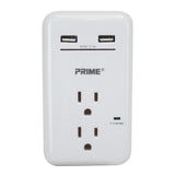 3 Prong 2 Outlet with 2 Port USB Charger PBUSB342S