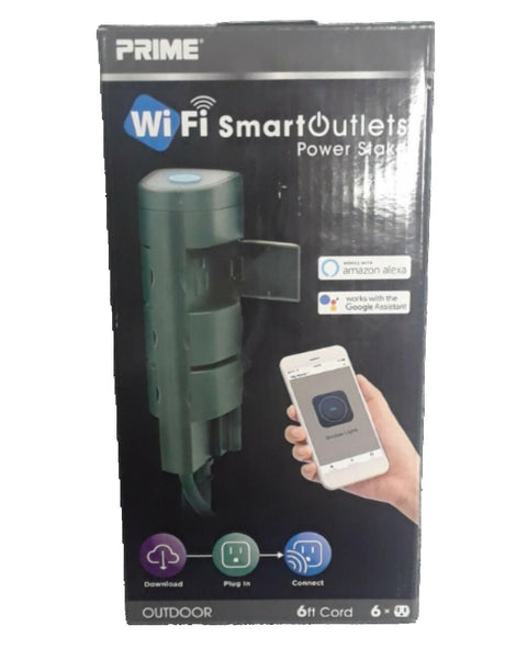 6 Outlet Outdoor WiFi Smart Power Stake RCWFICDTSTK6