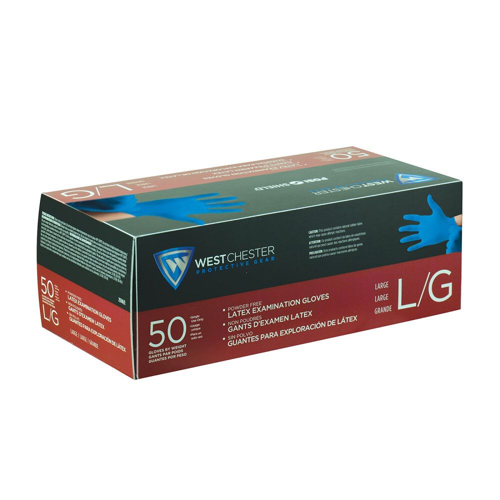 50 Large PosiShield Medical Grade Latex Gloves 2550/L 2550/L