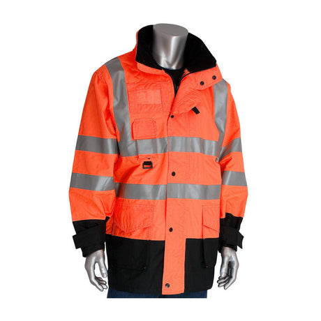 Industrial Products 7-in-1 All Conditions Coat Class 3 Hi-Vis Orange 2X 343-1756-OR/2X