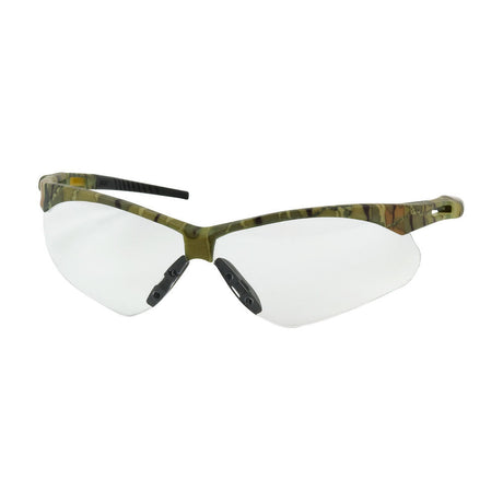 Industrial Products Anser Semi-Rimless Safety Glasses with Camouflage Frame Clear Lens and Anti-Scratch Coating Including Neck Cord 250-AN-10130