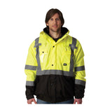Industrial Products ANSI R3 Premium Plus Bomber Jacket Hi Vis Lime Yellow Small 333-1770-LY/S