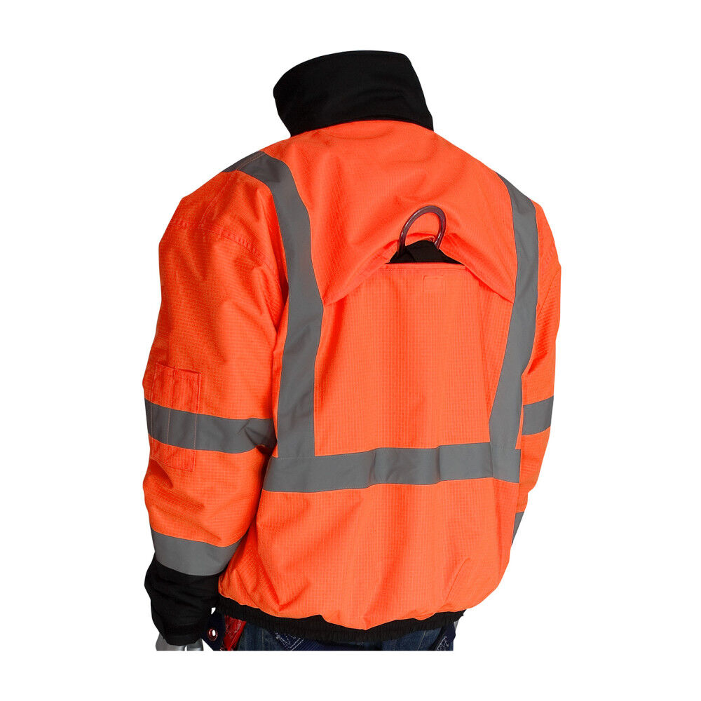 ANSI R3 Premium Plus Bomber Jacket Hi Vis Orange Large 333-1770-OR/L