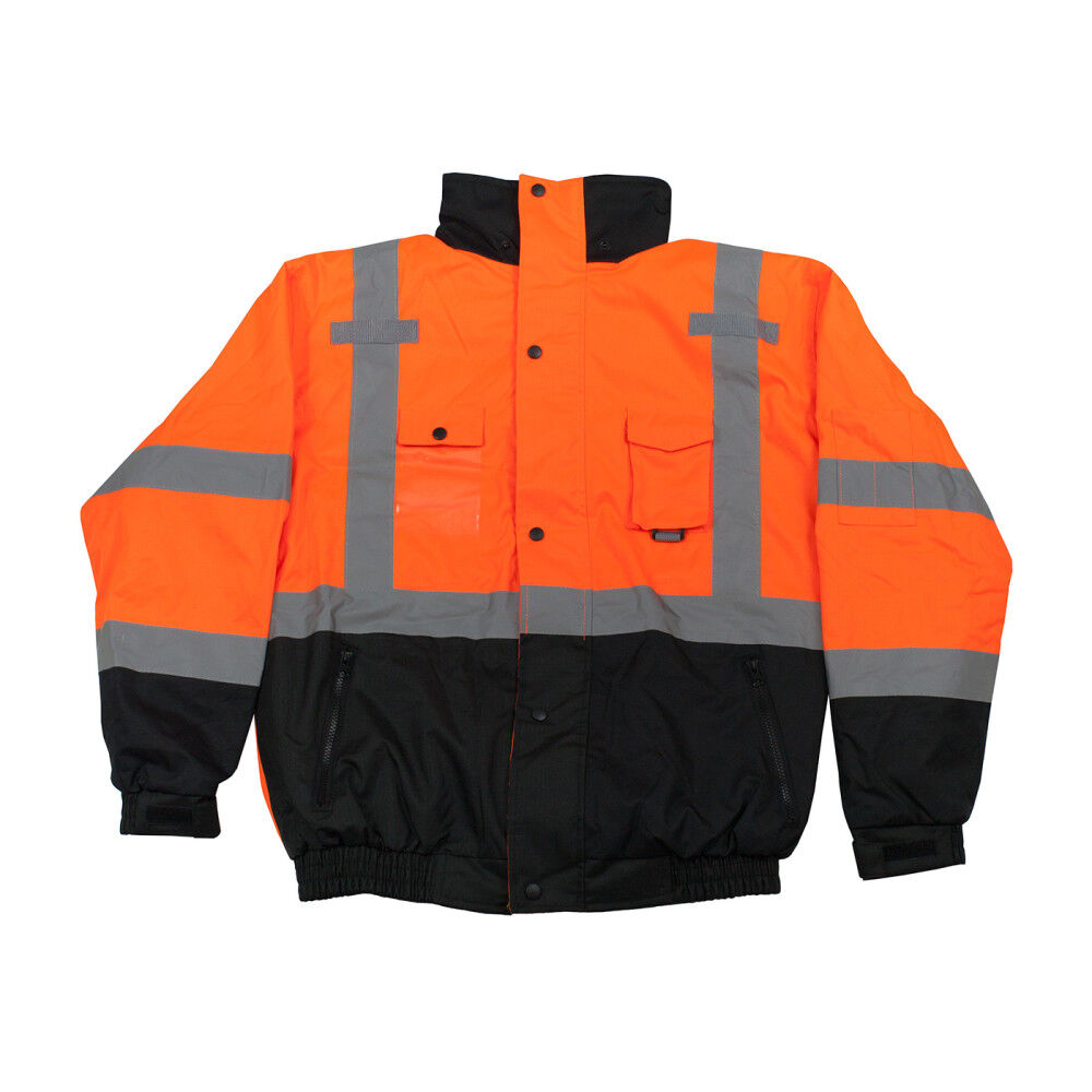 ANSI R3 Premium Plus Bomber Jacket Hi Vis Orange Large 333-1770-OR/L