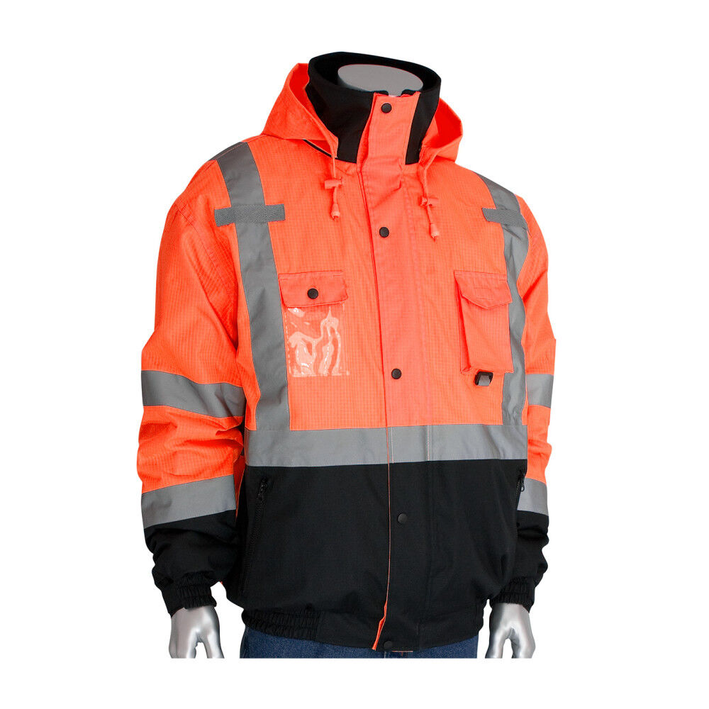 ANSI R3 Premium Plus Bomber Jacket Hi Vis Orange Large 333-1770-OR/L