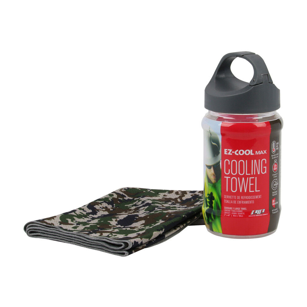 Cooling Towel EZ Cool Max 12 x 40in Evaporative Green Camo 396-EZ900-GC