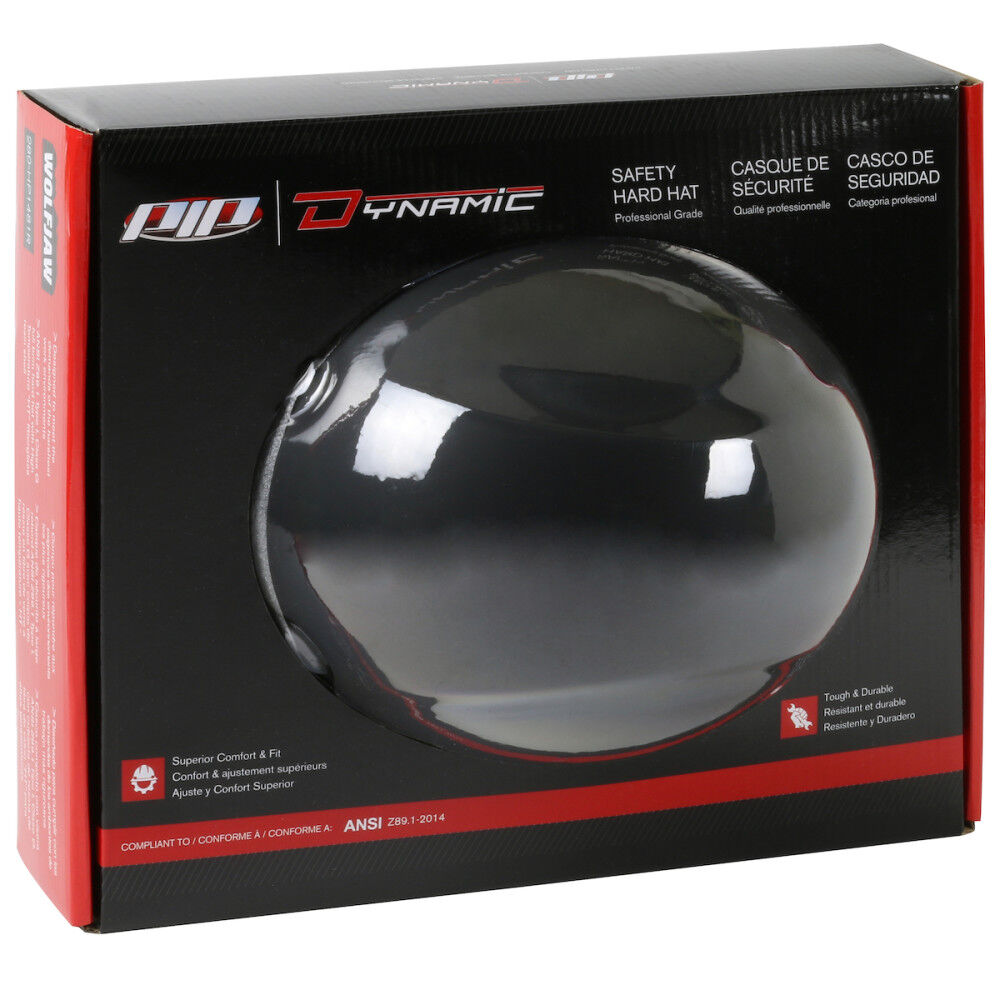 Industrial Products Dynamic Wolfjaw Hard Hat Matte Black Full Brim Smooth Dome 280-HP1481R-11