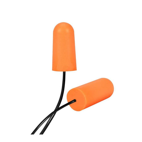 Industrial Products Ear Plug Mega Bullet Orange Disposable Soft PU Foam Corded 267-HPF210C