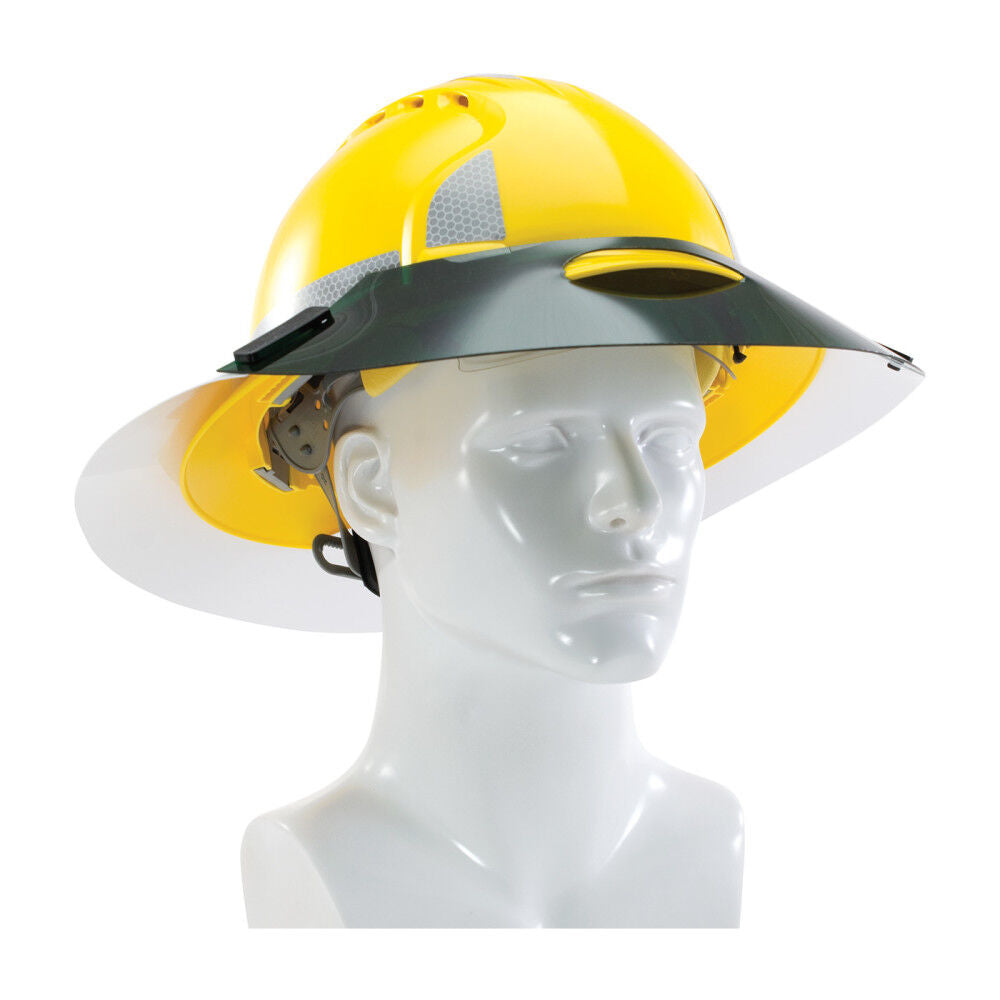 Hard Hat Green/White Sun Shade Extension For Full Brim 281-SSE-FB