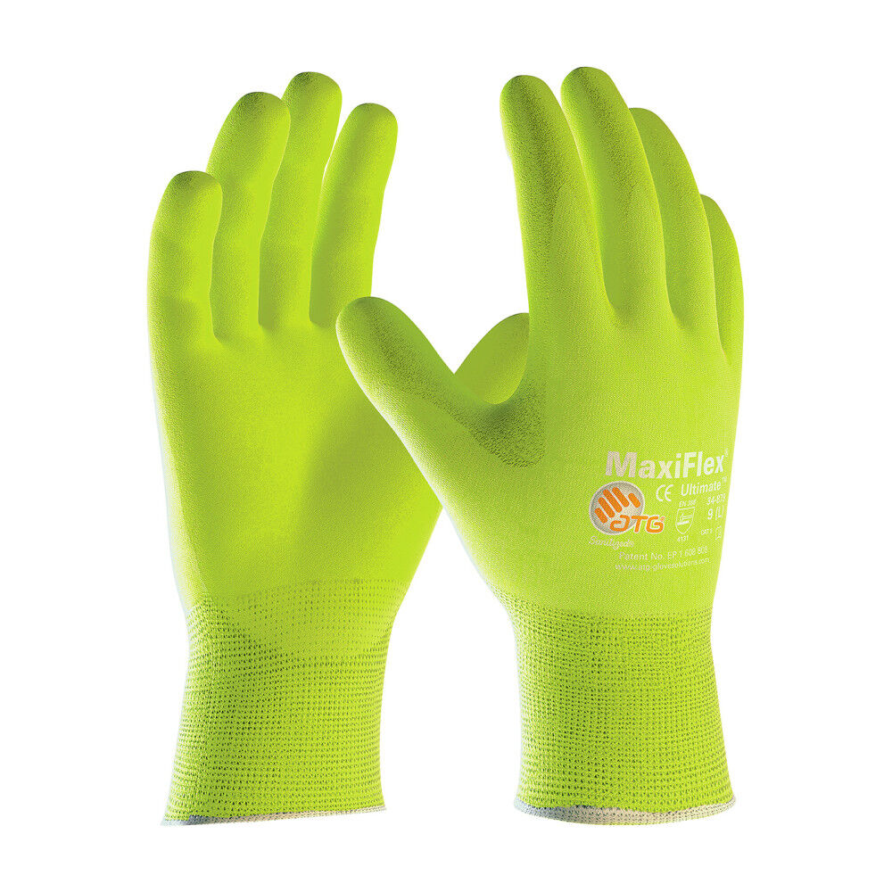 Industrial Products Hi-Vis Maxiflex Gloves 34-874FY/P899