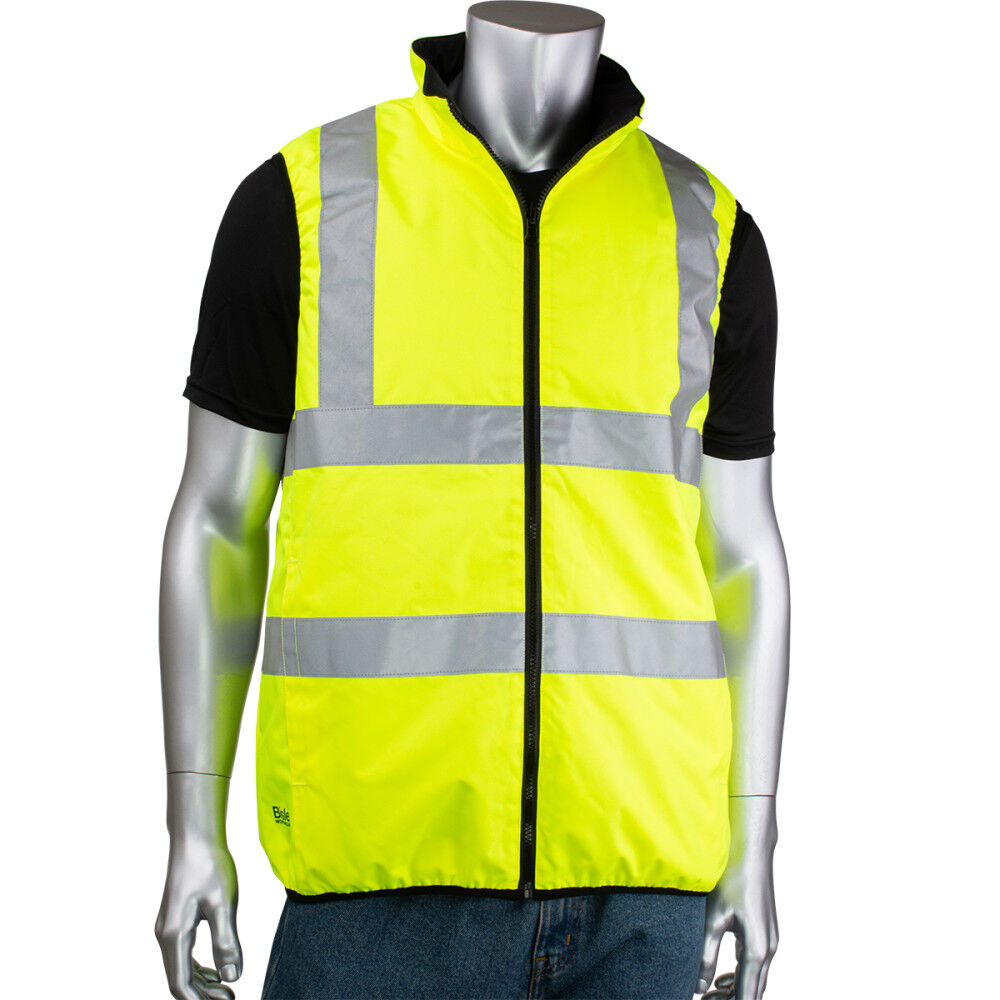 Mens Polyester Reversible Puffer Vest Hi-Vis Yellow 2X 332M0330H-YEL/2XL