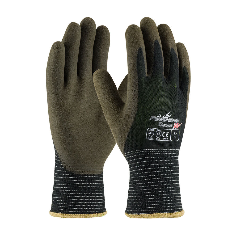 PowerGrab Thermo W 13G Poly Shell 10G Acrylic Liner Latex MS Grip XL 12 Pairs of Gloves 41-1430/XL