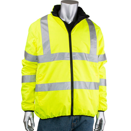 Industrial Products Reversible Puffer Jacket Hi-Vis Yellow 2X 333M6350H-YEL/2XL