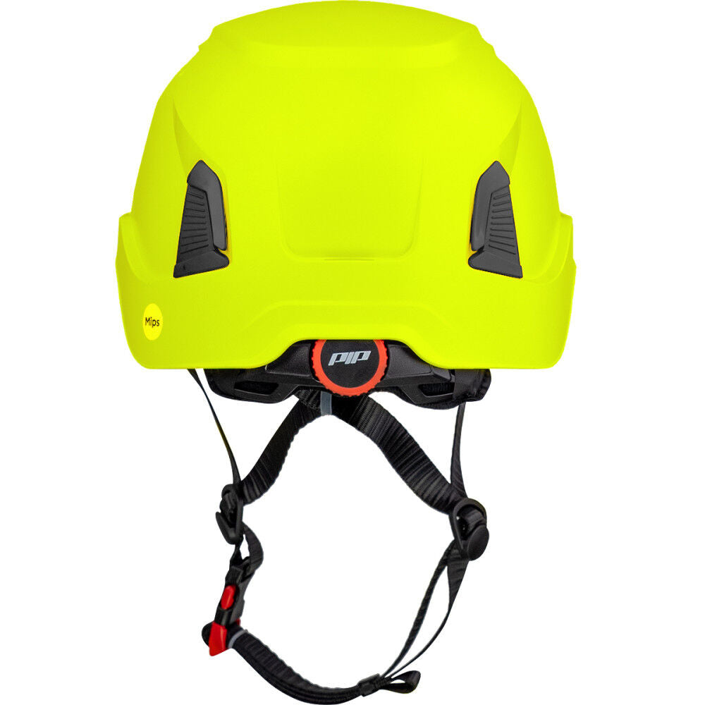 Traverse Non-Vented Industrial Climbing Helmet ANSI II Class E Hi-Vis Yellow 280-HP1491RM-44