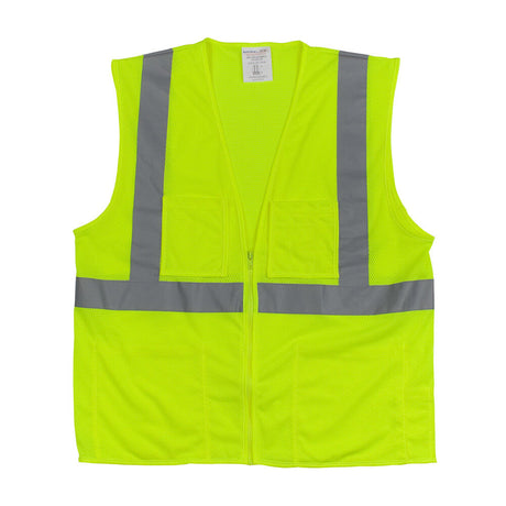 Value Mesh Vest Class 2 Hi-Vis Yellow Four Pocket Large 302-MVGZ4PLY-L