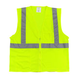 Zipper Mesh Vest Class 2 Hi-Vis Yellow ANSI Type R 2X 302-0702Z-LY/2X