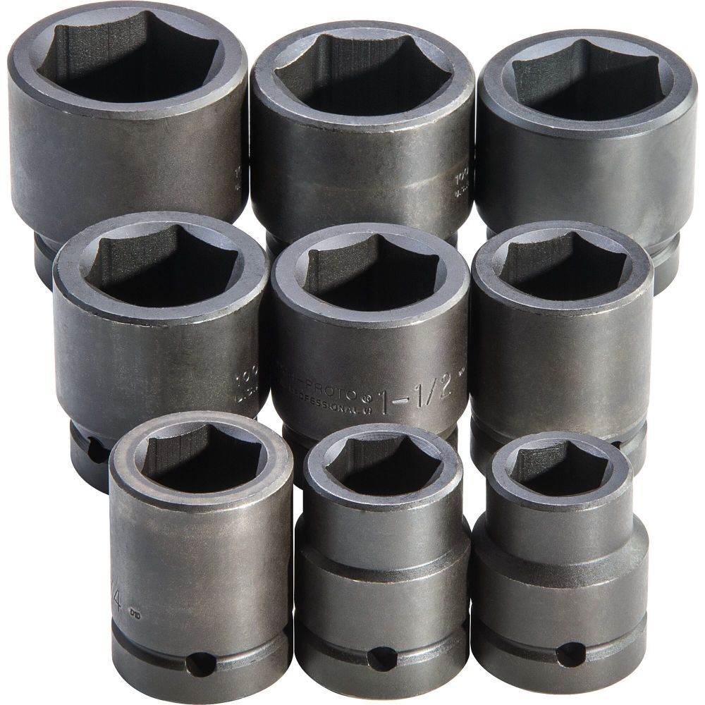 1 in Drive 6 Point Impact Socket Set 9pc J76109